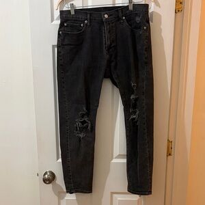 Abercrombie & Fitch Men's Charcoal Slim Jeans